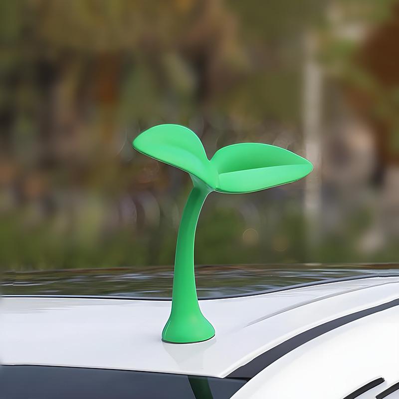 Декор для крыши автомобиля 3D росток фасоли и бутон цветка, ornament для персонализированного внешнего вида автомобиля, стиль Show Off