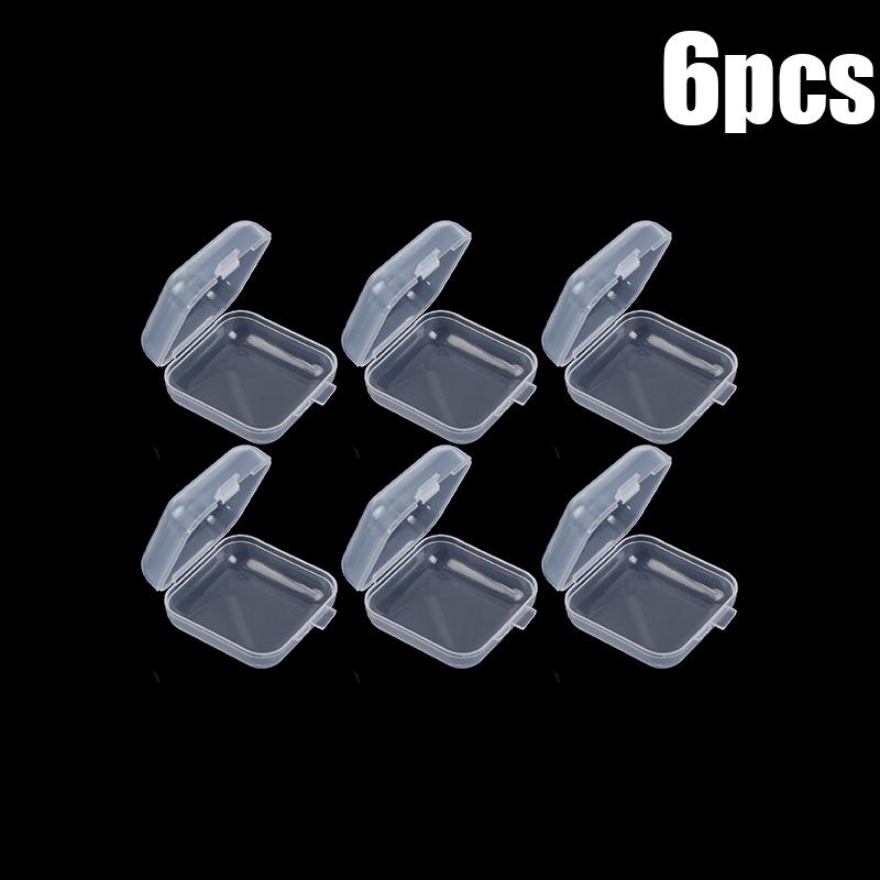 Мини-пластиковый квадратный прозрачный органайзер для ожерелий, сережек, колец, ювелирных изделий, упаковочных коробок, контейнеров для хранения