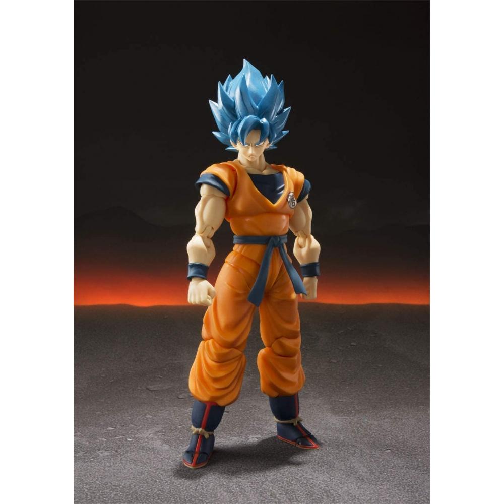 TAMASHII NATIONS SHFiguarts Dragon Ball Супер Сайян Бог Супер Сайян Сон Гоку -Супер- Приблизительно. Подвижная фигура, окрашенная в цвет АБС и ПВХ, 140 мм.