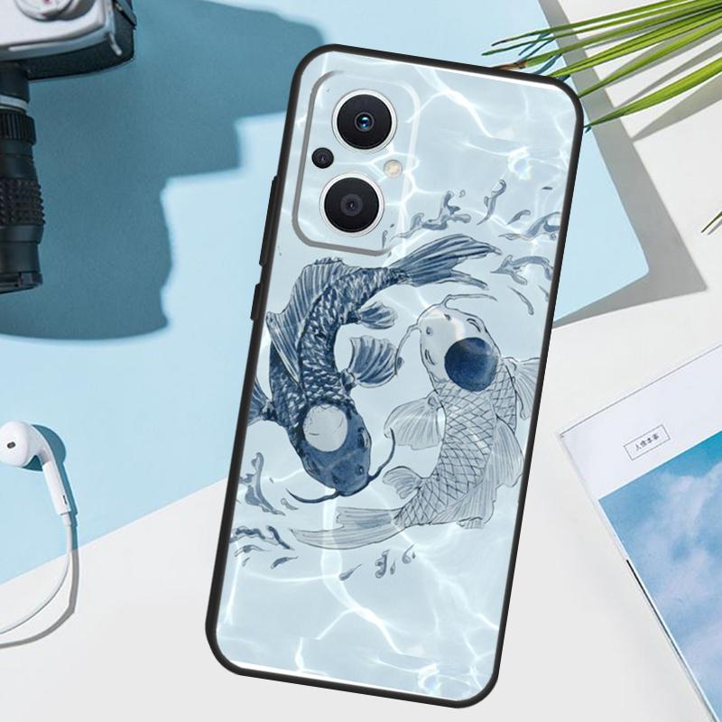 Чехол Yin Yang Koi для OPPO Reno 13F 13 12 11 F 8T 7 8 10 Pro OPPO Find X8 X6 Pro X3 X5 Lite Чехол Funda