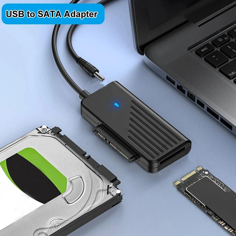 SATA To USB 3.0 Adapter Cable USB 3.0 2.0 To M.2 NGFF SATA Converter 5Gbps 2.5/3.5 Inch SSD HDD Hard Drive External Case for Laptop PC