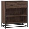 VidaXL Buffet chêne marron 68x35x76 cm bois d'ingénierie, armoire de rangement, meuble d'entrée, meuble d'appoint, meuble de 848988