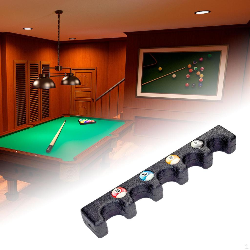 Pool Cue Holder Stick 5 Holes Weighted Space Saving Billiards Accessories Professional