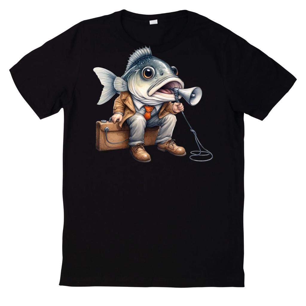T-Shirt Lustiges Angler Fisch Motiv