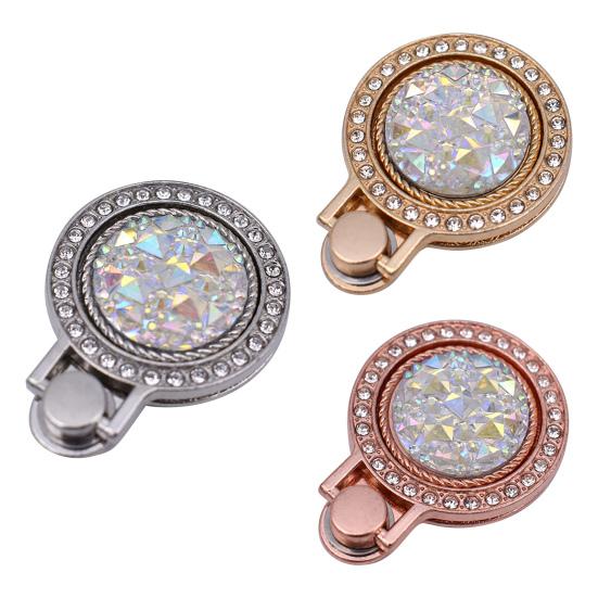 Держатель-кольцо для пальца, Металлический универсальный с вращением на 360 градусов, Стразы, Кольцо для телефона в виде карманных часов