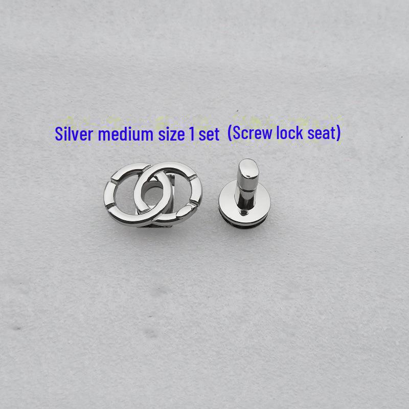 Diamond-Shaped Black Crossbody & Shoulder Bag with Gold/Silver Gilded Twist Lock Hardware