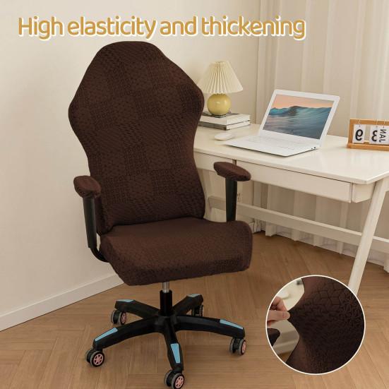 Чехол на эластичное компьютерное кресло, чехол на игровое кресло с защитой подлокотников, чехол на стул с цветочным узором для домашнего офисного компьютерного кресла