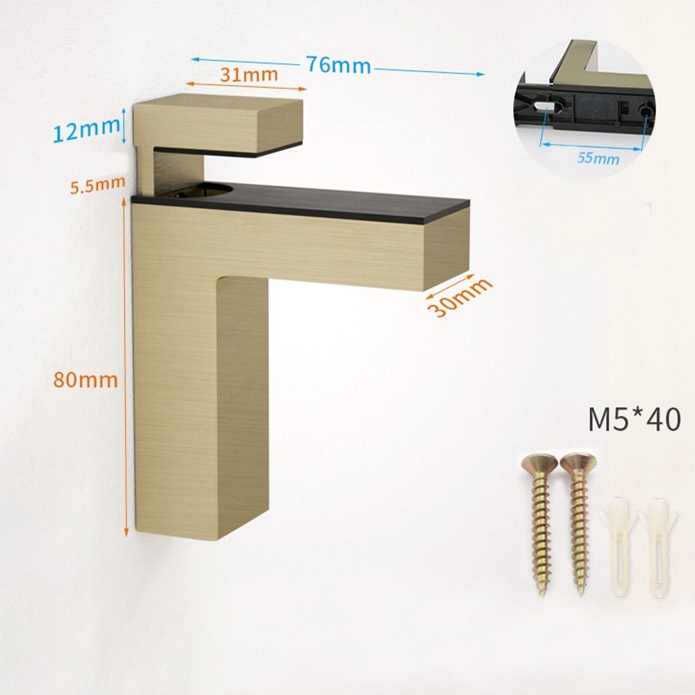 Furniture Accessories Cabinet Door clip Glass Shelf Holder Glass Door Clamp Frameless Brackets