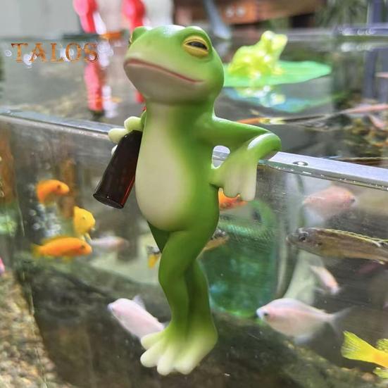 Миниатюрная фигурка лягушки, украшение для кашпо, смоляная фигурка лягушки, цветочный горшок, обнимашка, садовый декор, статуэтка лягушки для кашпо, край цветочного горшка