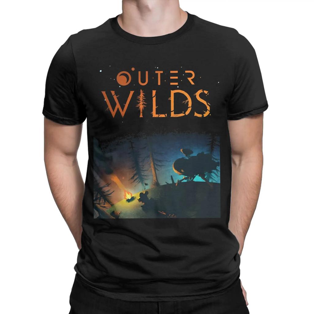 Мужская футболка Игра Outer Wilds Футболки Модные Летняя Футболка Y2K Ретро Хлопковая Одежда Подарок на День Рождения
