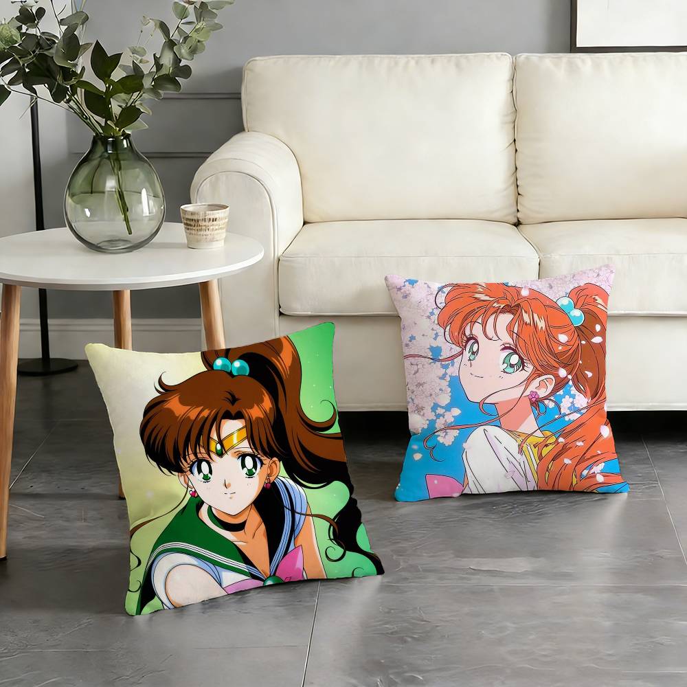 Makoto Kino Sailor Jupiter Pillow Case For Sofa Living Room Home Office Decor Protective Cover