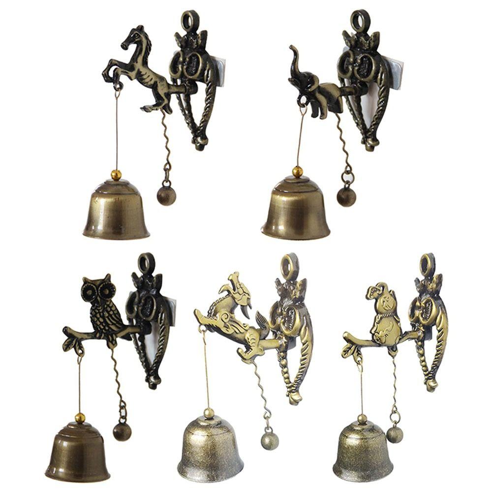 For Room Garden Store Wall Hanging Ornament Metal Bell Door Shopkeeper Good Luck Knocker Door Bell