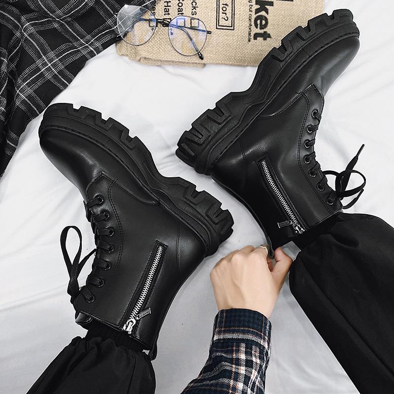 Новые мужские ботинки, британские ветровые мотоциклетные ботинки, высокие кожаные модные мужские ботильоны M649