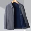 High-end Wool Jacket for Middle-aged and Elderly Men In Spring and Autumn New Lapel Jacket Business Dad Outfit Plus Size Jacket