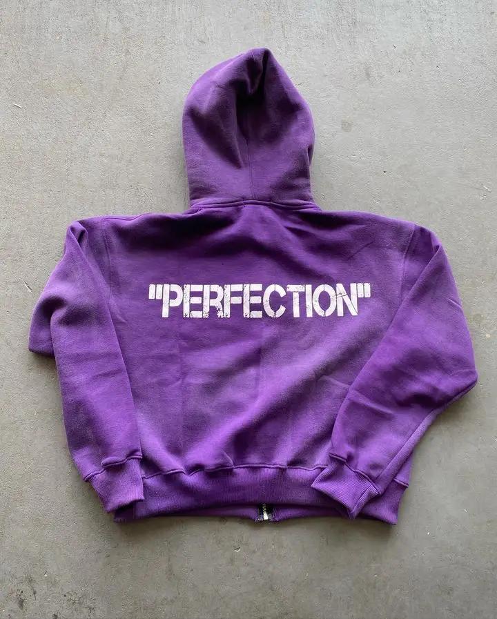 RogueWave Streetwear Y2K Повседневный кардиган на молнии Модный цифровой принт с капюшоном