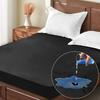 Solid Waterproof Mattress Protector with Elastic Band Sanding Breathable Anti-mite Bed Mattress Cover Queen King