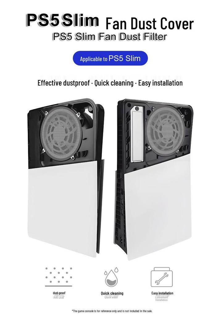 Пылезащитная заглушка и сетка из ПВХ без следов для консоли PS5 Slim Digital/Disc