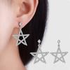 Простые серьги-пентаграммы из циркония, украшения для ушей, женская мода, элегантные серьги для вечеринок, подарки для подруг
