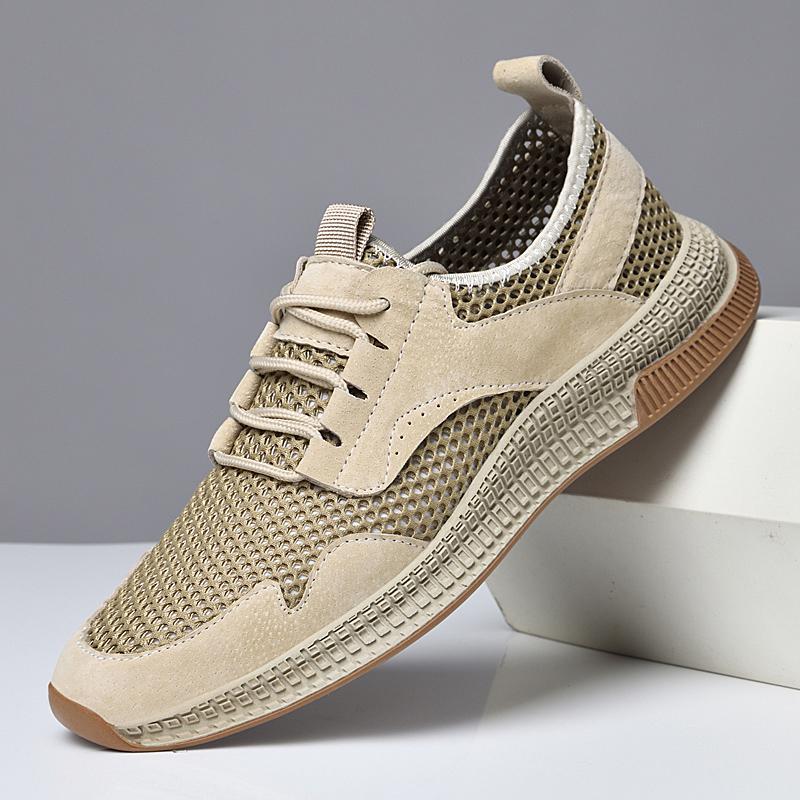Дизайнерская брендовая мужская сетчатая обувь, дышащая мужская повседневная обувь с отверстиями, пляжная обувь, походная обувь для активного отдыха, мужская спортивная обувь
