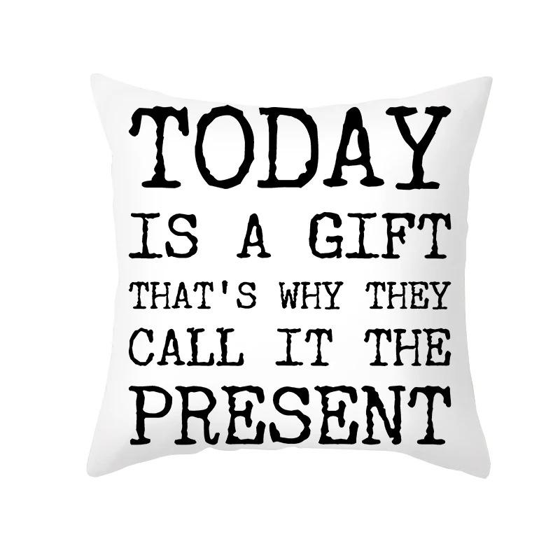 Подушка с надписью «Девиз» Наволочка для офиса, гостиной, автомобиля, украшения, дома, наволочка