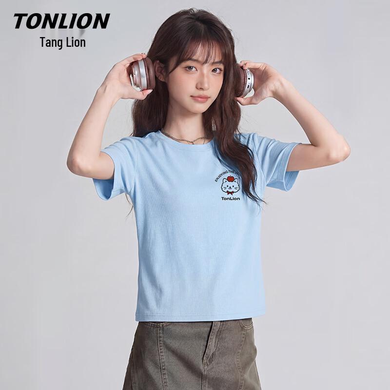 TonLion Women's Pure Cotton Short-Sleeve T-Shirt