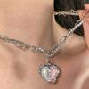 Fashion Women Crystal Zircon Cross Pendant Necklace for Women Trendy Girl Chain Necklace Choker Punk Party Jewelry Gift