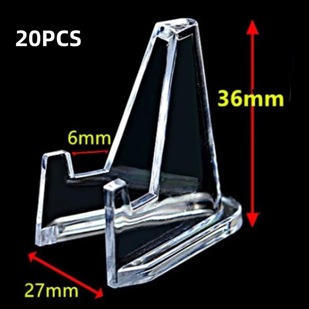 5/10/20Pcs Coin Display Easel Holder Acrylic Stands Small Rack For Display Collection Capsule Challenge Coin Medal Frame Photo