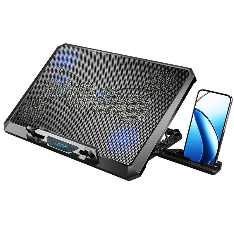 Улучшенный тонкий кулер для ноутбука с шестью вентиляторами и сенсорным управлением для игровых ноутбуков