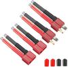 Разъемы типа Deans T гнездо и штекер с силиконовым проводом 12AWG для RC LiPo аккумулятора, кабеля дрона + 4 шт. защитных ПВХ колпачка – O2-L4E3-EG2A