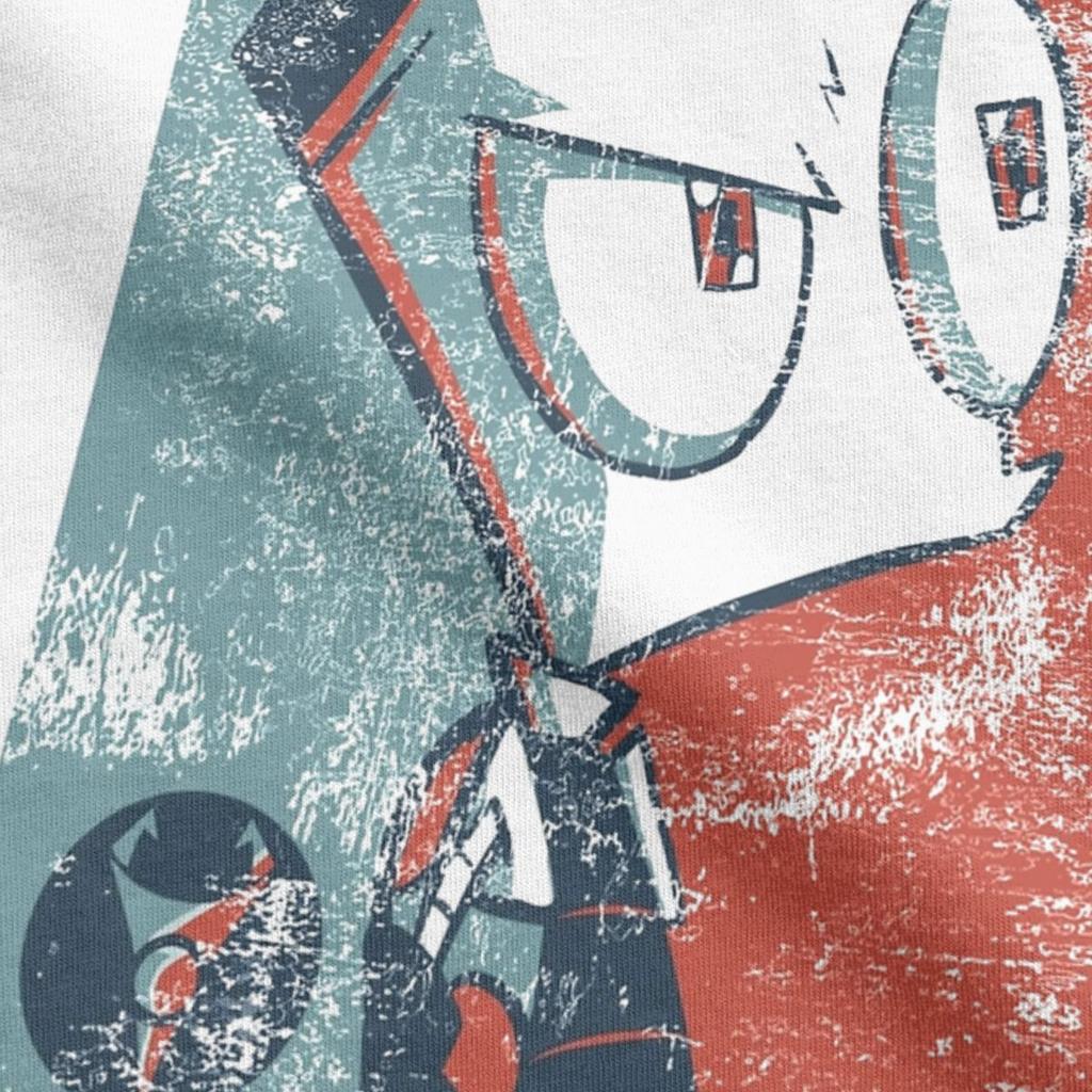 Голосуйте за Zim Invader Zim футболки мужские уникальные футболки из чистого хлопка с круглым вырезом и коротким рукавом футболка одежда для вечеринок