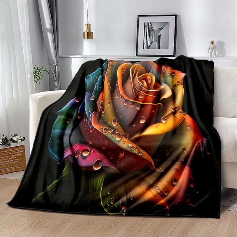 Nordic Love Rose Flowers Daisy одеяло, мягкое одеяло для дома, спальни, кровати, дивана, пикника, путешествия, офиса, отдыха, одеяло, детское одеяло