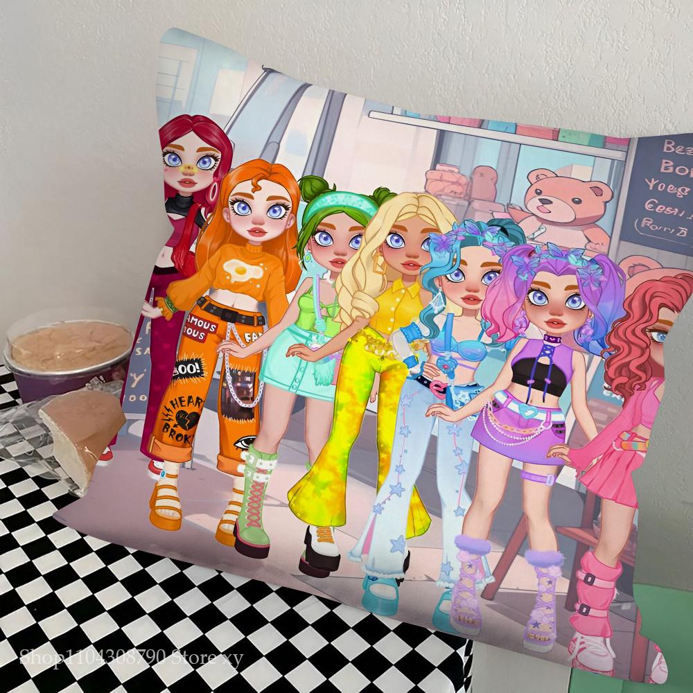 Аниме Радужные Высокие Куклы Наволочка Модная Квадратная Наволочка Спальня Диван Комната Ins Декор Подушка для Отдыха 40x40