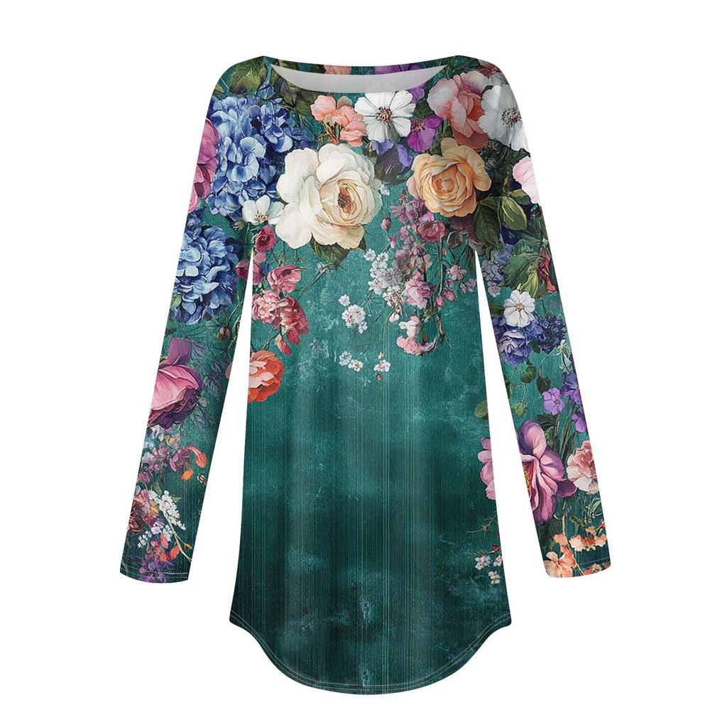 Футболки для женщин, осенние повседневные рубашки с длинным рукавом, толстовка, винтажный топ с графическим принтом, пуловер