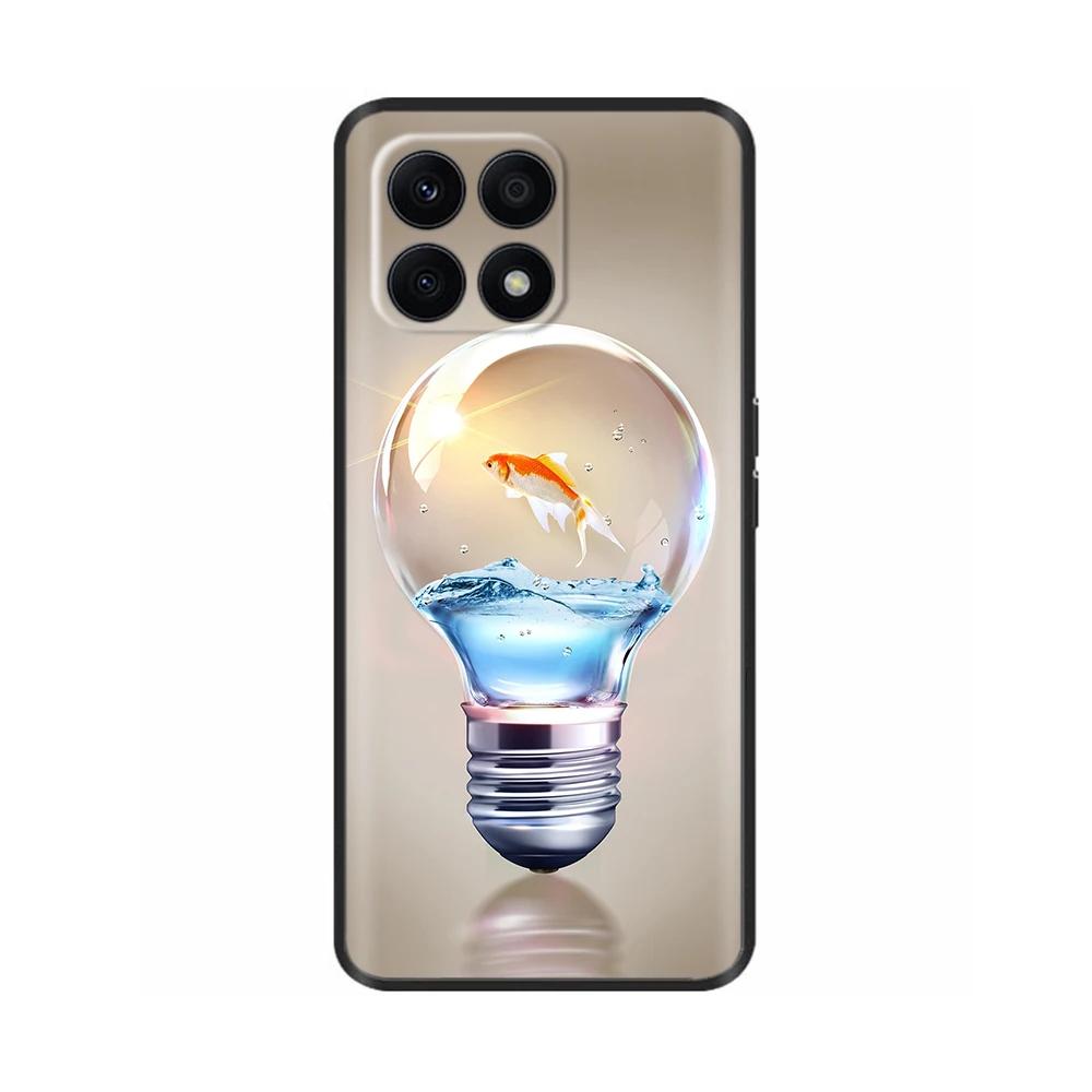 Чехол для Huawei Honor X8A Модный Цветочный Мягкий ТПУ Силиконовый Чехол для Телефона Для Honor X8A HonorX8A Funda Ударопрочная Задняя Крышка Coque
