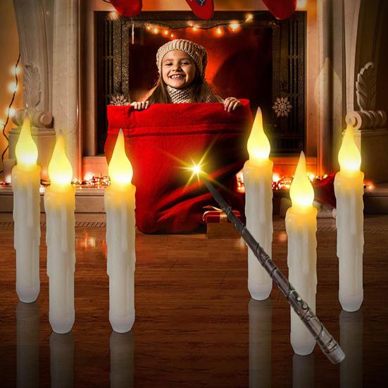 12 шт. подвесных плавающих свечей с пультом дистанционного управления Magic Flameless Taper