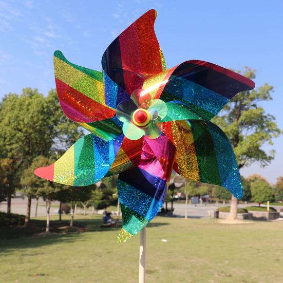 6 шт. ветряные мельницы, отпугивающие птиц, красочные ветряные турбины, светоотражающая ветряная мельница, фруктовый двор, средство отпугивания птиц, украшение для двора, балкона