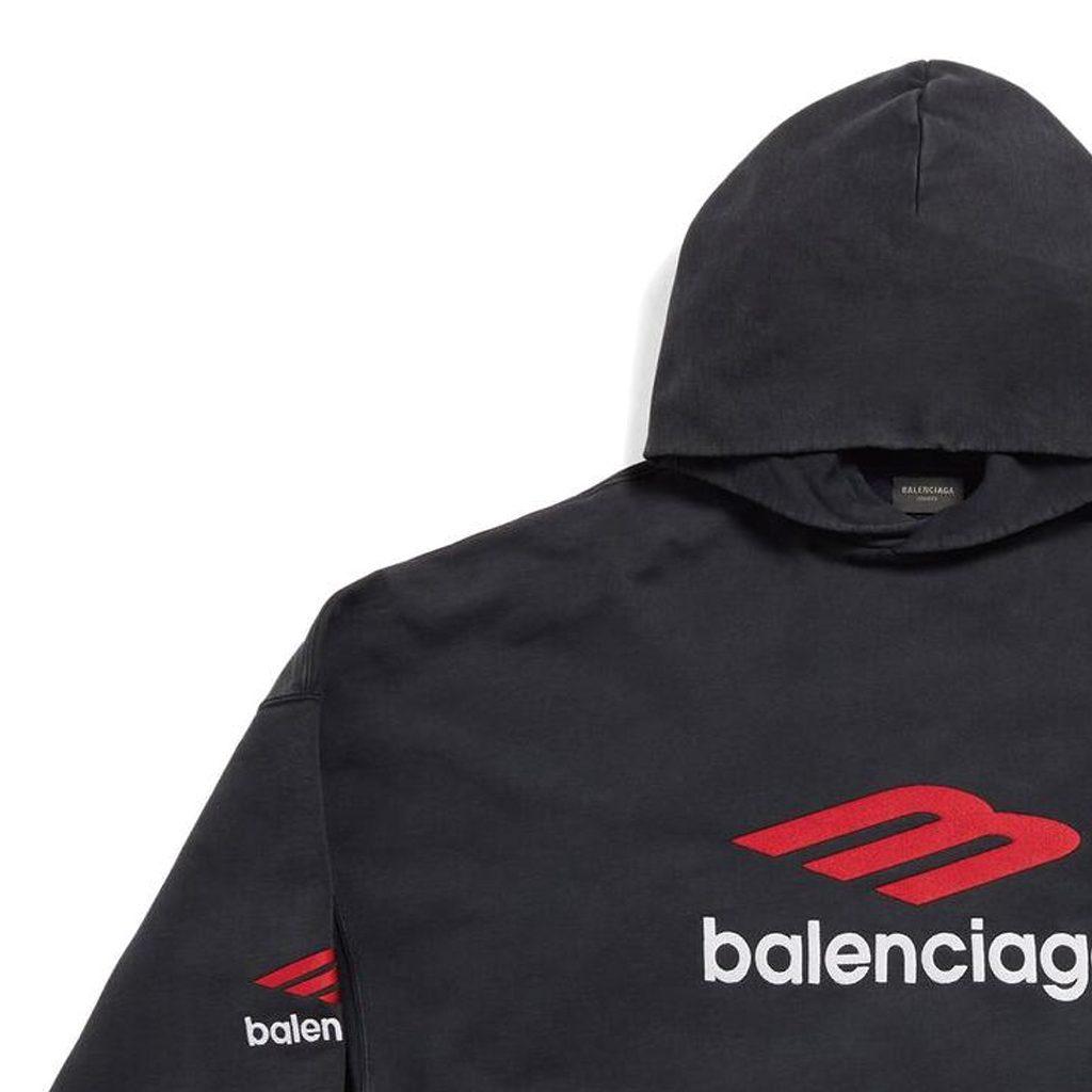 Balenciaga Свитшот унисекс FW23 свободного кроя черный 739024TPVD81470