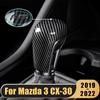 For Mazda 3 BP Axela CX-30 CX30 CX-50 2022 Carbon Fiber Car Gear Shift Knob Gear Head Cover Case Trim