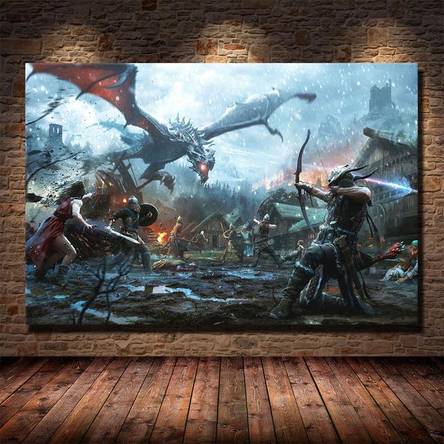 Popular Online Games The Elder Scrolls Poster HD Picture Print Canvas Painting Living Room Bedroom Wall Art Decoration Painting