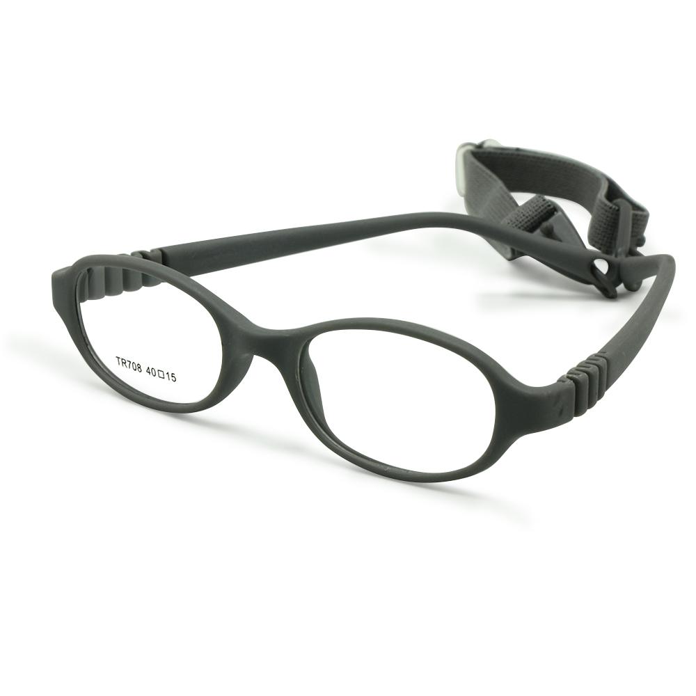 Детская оправа для очков с ремешком и обычными линзами Размер 40/15 Без винтов Безопасная Гибкая Мальчиковая Девочковая Оправа для очков для младенцев со шнурком