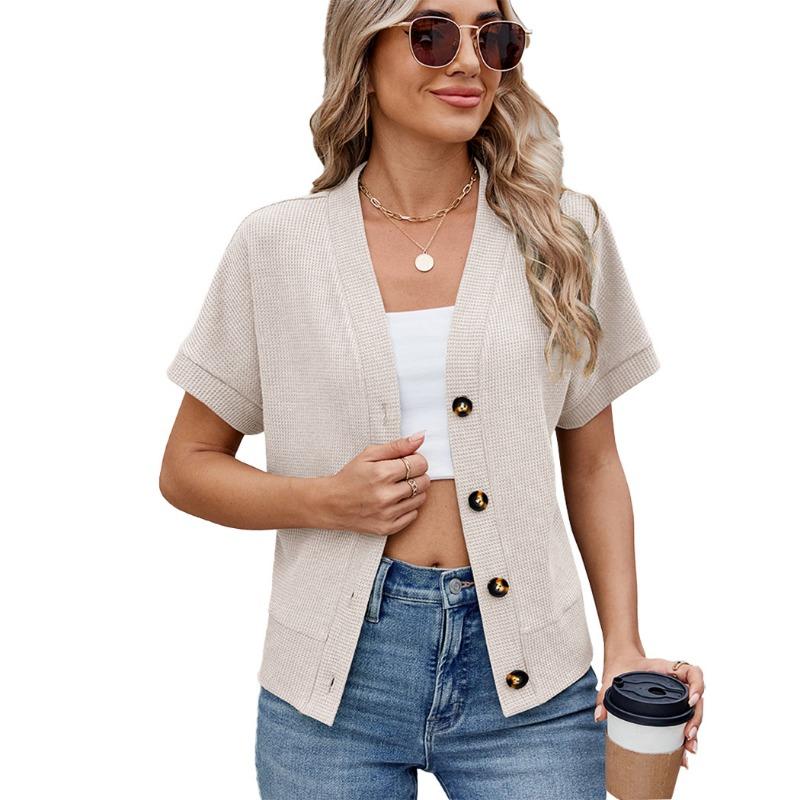 Женская футболка свободного кроя с короткими рукавами на весну и лето, новая однотонная