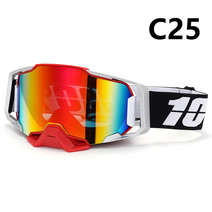 New100%100% Motorcycle Goggles Outdoor Riding Windproof and Sandproof Motorcycle Helmet Protective Glasses