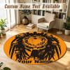 Predator Personalized Round Rug Support Custom Name, Soft Home Decor Mat