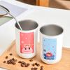360 мл Милая чашка для воды из нержавеющей стали 304, многоразовый тамблер, двухслойная чашка для молока и кофе с соломинкой и щеткой для соломинки для детей и студентов