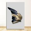Картина на холсте, настенная картина, фон для дивана, американский современный декор для гостиной, золотое перо, абстрактные крылья ангела