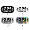 Multicolor GPS Tracking Alarm Sticker 16*8cm Alarm System Decal Reflective Warning Sticker