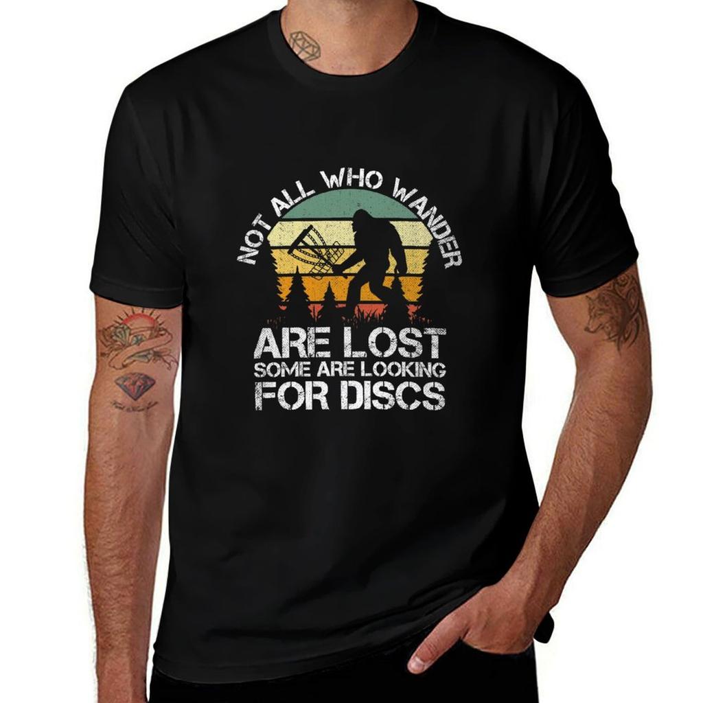 Not All Who Wander Are Lost Shirt Funny Bigfoot Disc Golf Funny Disc Golf Quotes For Women Men Vintage Disc Golf Lov Tshirt