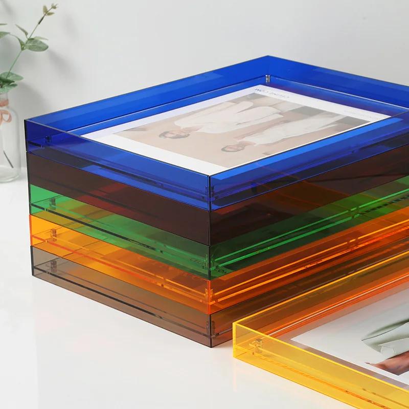 10 Types Color Acrylic Picture Frame Diy Poster Picture Frame Painting Hall Bedroom Wall Living Room Picture Frame Display Table