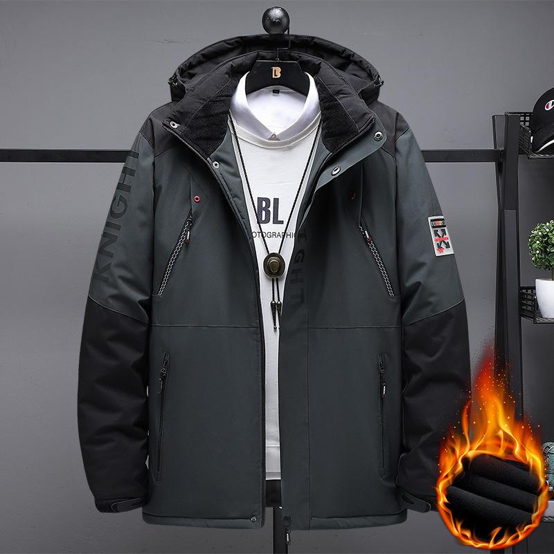 Fashion Plus Size Men's Cotton-padded Jacket, Thickened Warm Cotton-padded Jacket, Loose Padded Jacket, Outdoor Cotton-padded Jacket 9XL