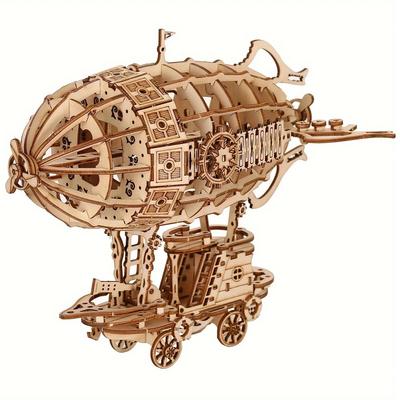 Новый 3D деревянный механический набор-модель дирижабля - Головоломка для взрослых, Ручная сборка, Подарок на Рождество и Хэллоуин, Декор для дома